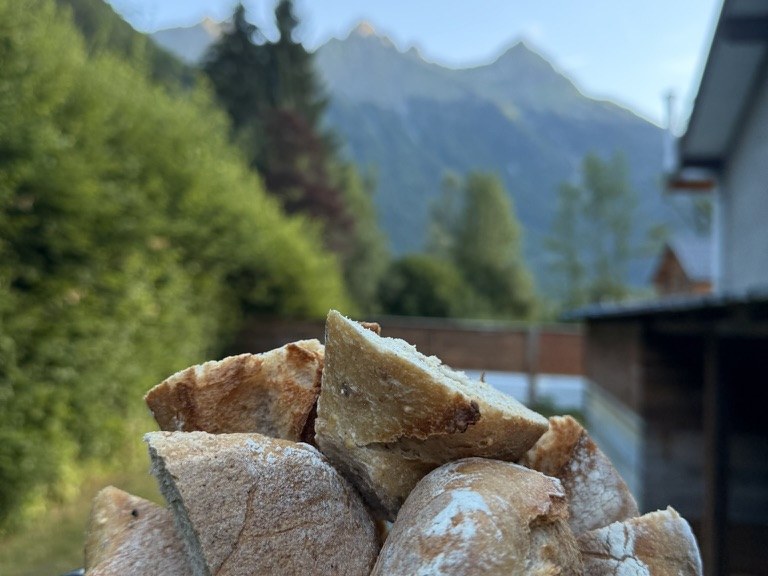 Fresh bread from the mountainside kitchen